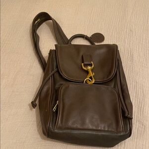AMERICAN EXECUTIVE Brown Leather Backpack